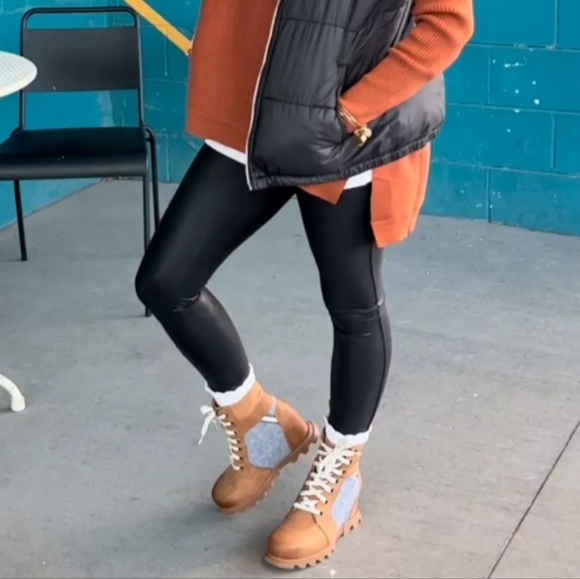 Sorel Joan Of Arctic Wedge III Lexie Ankle Boot Tan Grey Women's 10 - Picture 4 of 14